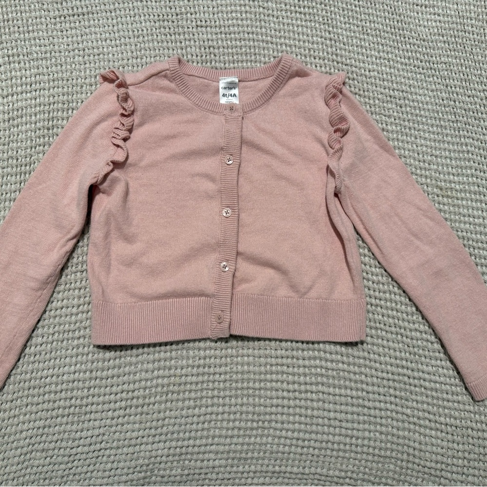 Carter's Pink Button-Up Sweater